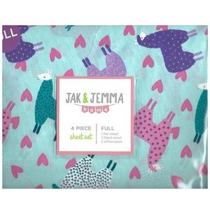 Llama themed full size sheet set.